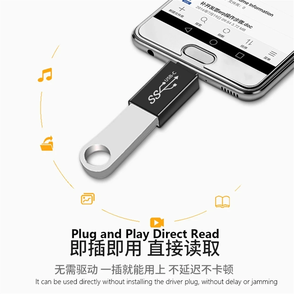 USB3.0 Connector USB To TYPE-C Adapter 5Gbps USB3.1Gen1 Male to Female Converter SSD HDD Cable Extender transfer Extension Plug dip adapter converter cable connector assembly type c charging dock connectors car cable connector lcd display fpc connector