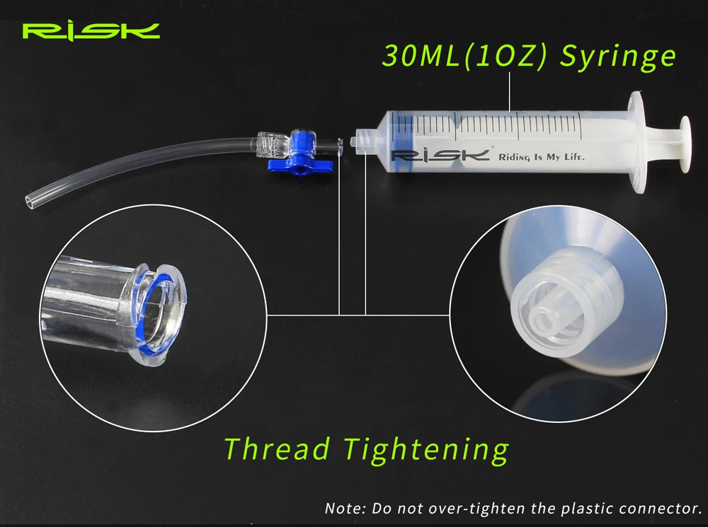 RISK Bicycle Brake Bleed Tool Syringe With on/off MTB Bike Hydraulic Disc Brake Oil Bleed Syringe Tool for SHIMANO Brake System