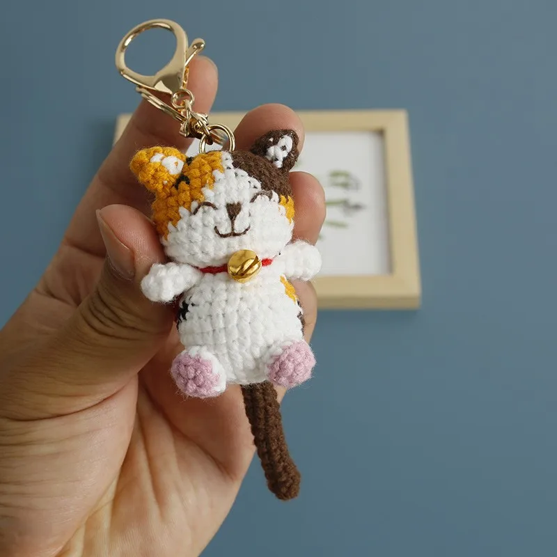 Small Cat Crochet Keychain Handmaking Crochet Cute Kitten Keyrings For Bag Pendant Knitting Animal Doll Keychain For Gift Custom 15 Sd7a18334f3504bd280a18b3234e2fd79V