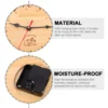 Outdoor Sauna Wooden Clock Digital Wall Silent Timer Clocks for Living Room Decorative 4