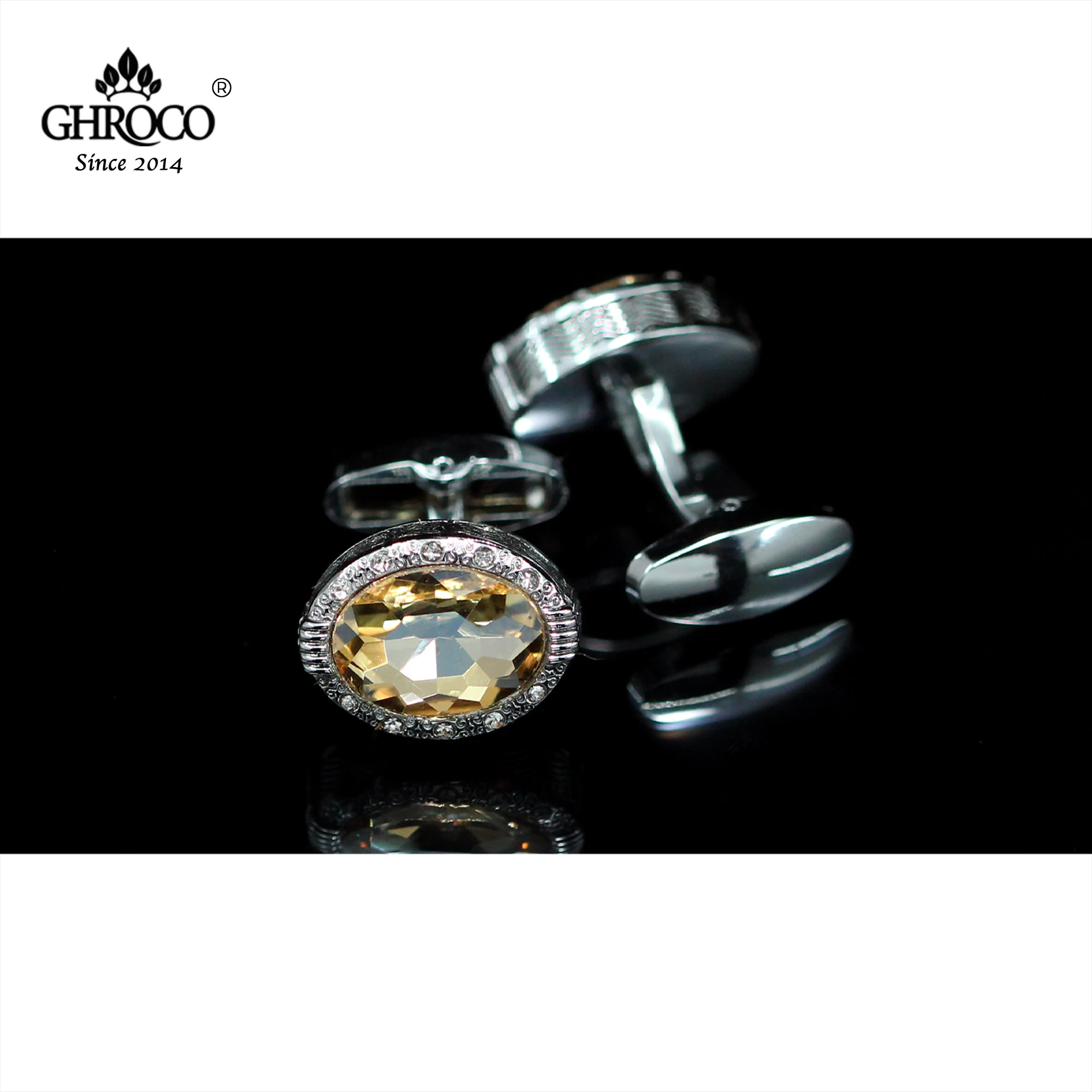 GHROCO High Quality Exquisite Champagne Color Oval Acrylic Classic