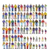 50/100pcs 1:87 HO Scale People Passengers Model Trains Architectural Painted Figurines Stand/Seat Pose Person Models 1