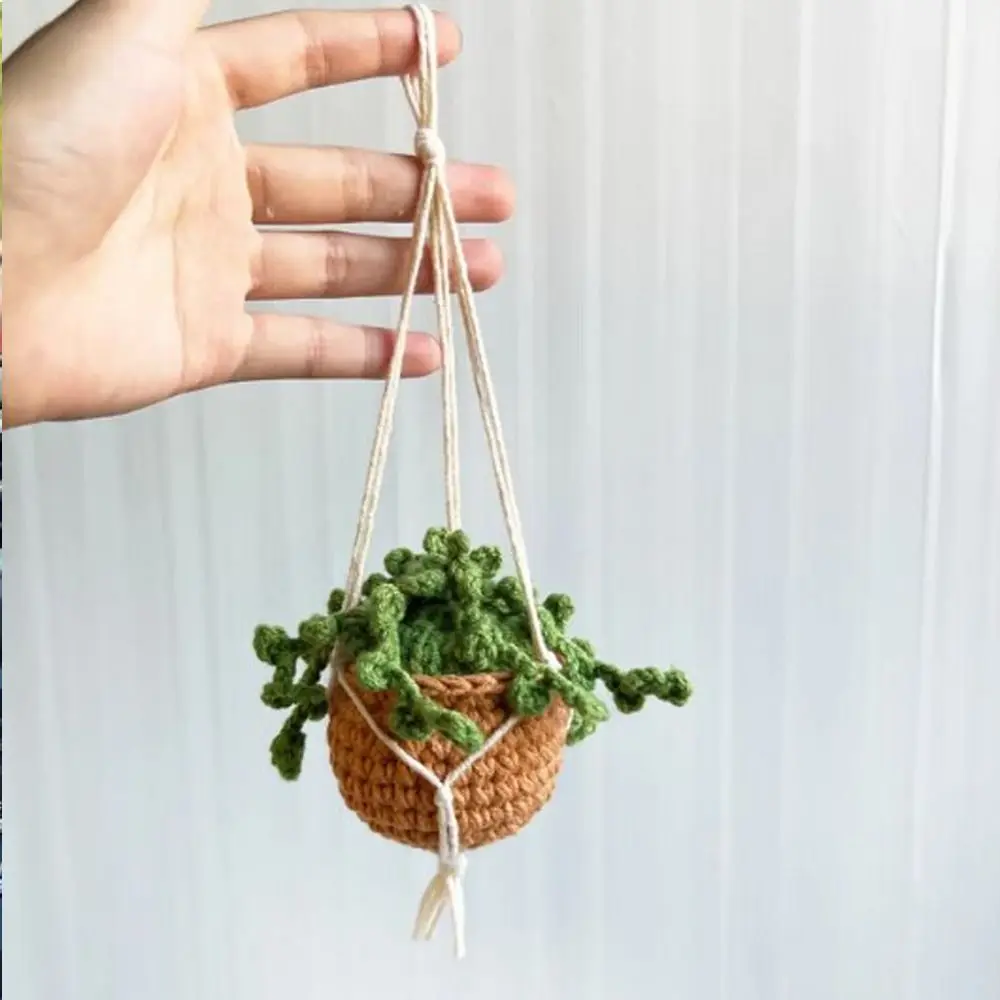 Car Handmade Crochet Ornament Plant Styling Pendant Crochet Plants