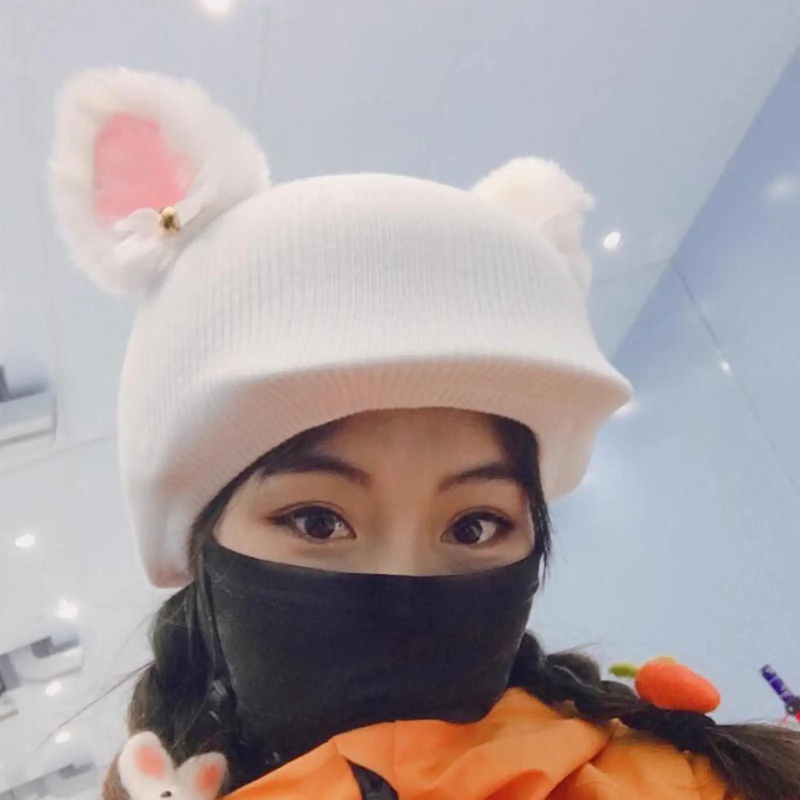 ski helmet cover funny Single board double board warm ski helmet cover personality cover Unicorn rabbit ear giraffe lovely 5