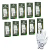 Golf Gloves For Men 10 Pcs Worn On Left Hand  Leather Non Slip Breathable Durable White Golf Branded Gloves Wholesale