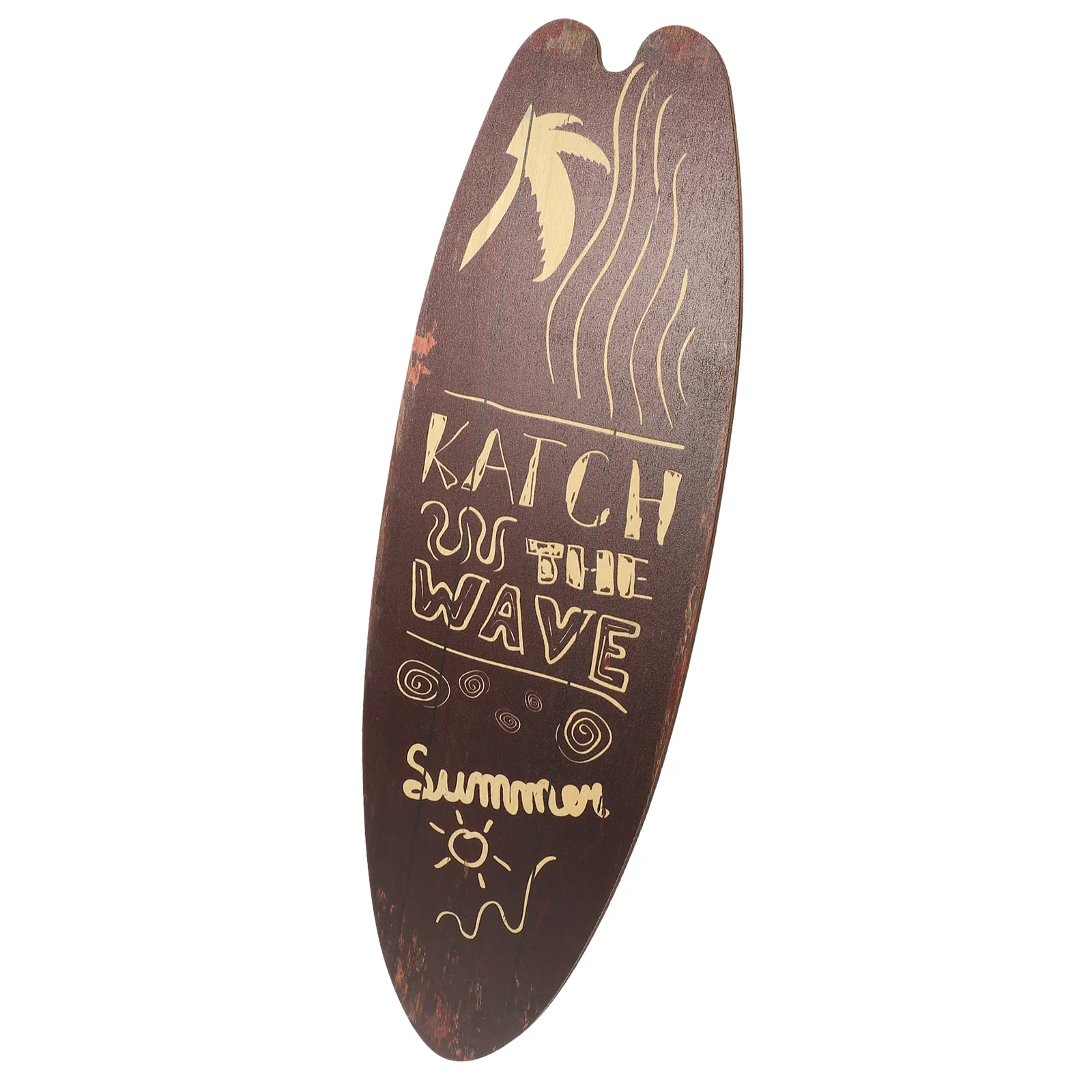 

Wood Surfboard Sign Ornaments Wooden Hanging Surfboard Plaque Wall Decor Beach Coastal Summer Nautical Welcome Decorations