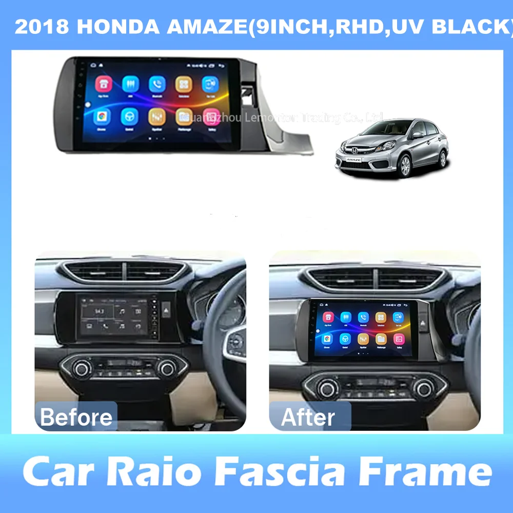 

9-inch 2din Car Radio Dashboard For HONDA AMAZE 2018 Stereo Panel, For Teyes Car Panel With Dual Din CD DVD Frame