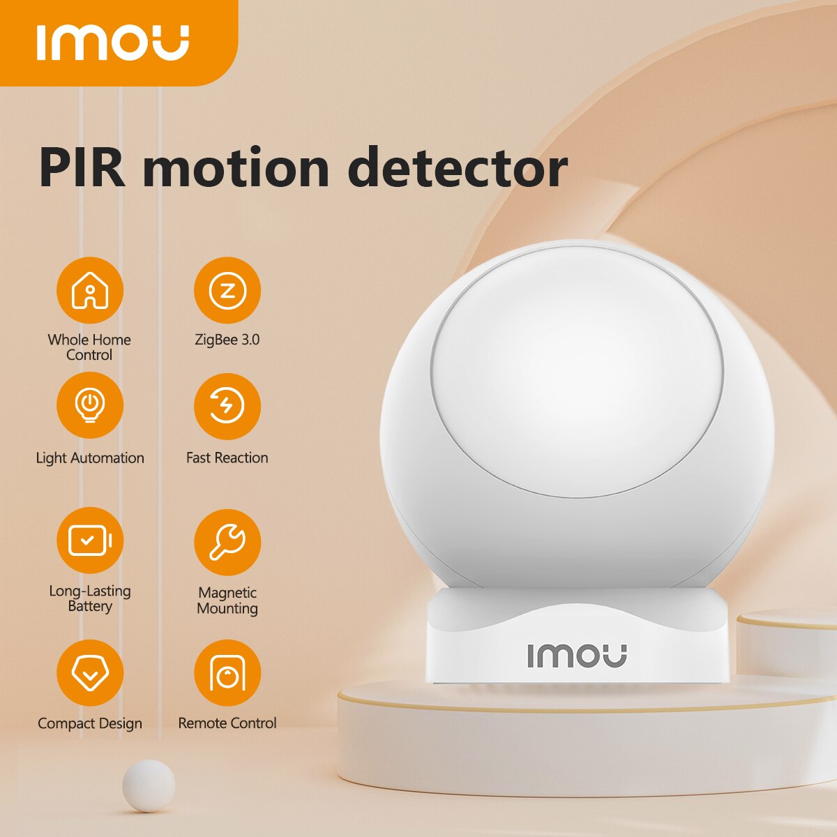  IMOU Zigbee Smart Mini PIR Motion Detector Remote Control Light Automation Long-lasting Battery Remote Control Smart Life 