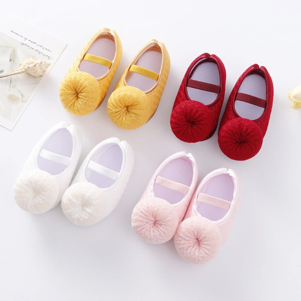 Toddler Baby First Walkers 0-12M Soft Sole Non-Slip Crib Shoes For Girls Newborn Princess Wedding Shoes With Hat Everything