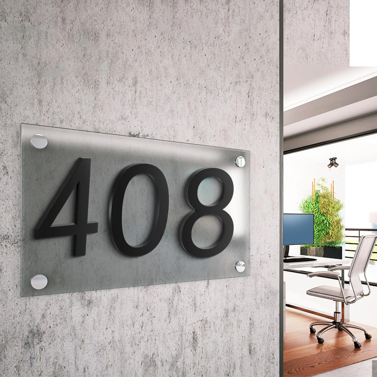 5 Inch House Numbers Selfadhesive House Number Acrylic Modern Numbers house numbers