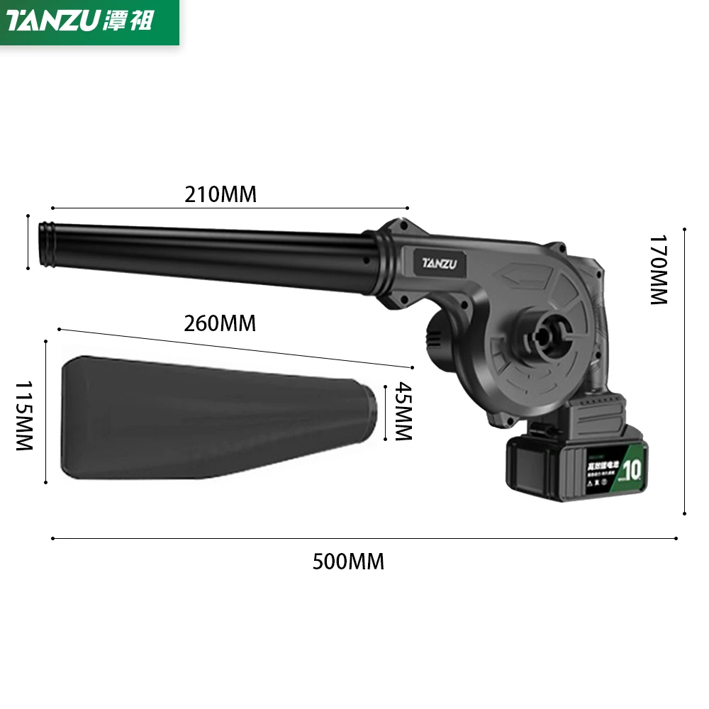 Cordless Blower 21V High-power Rechargeable Battery Vacuum Clean Air Blowing Dust Garden Industrial Vehicle Household Computer