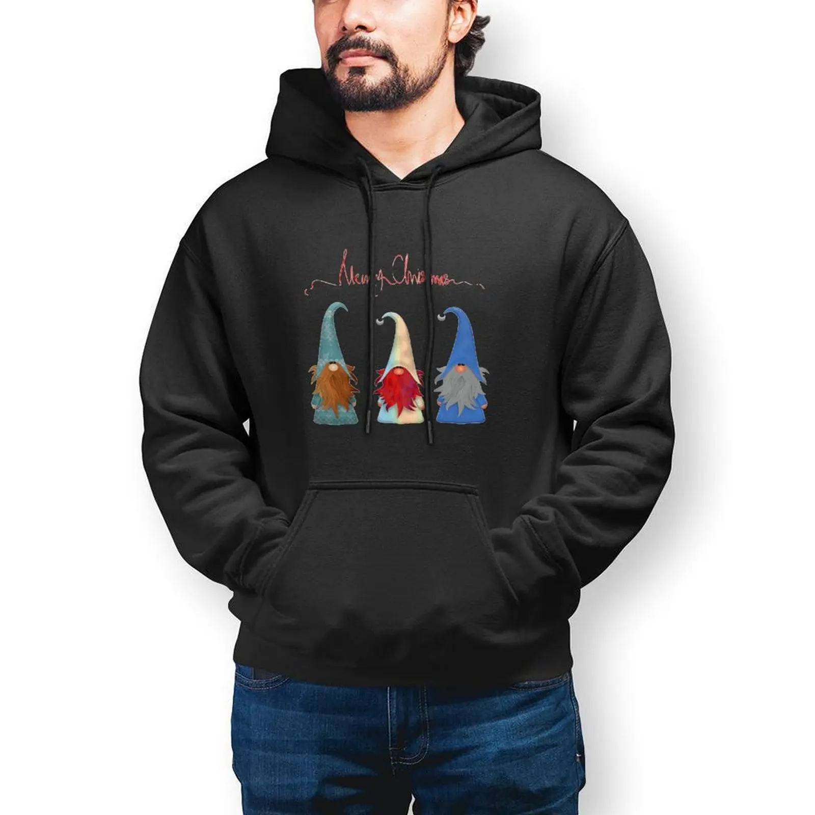 

Christmas Gift Casual Hoodies Funny Gnomes Vintage Cotton Hooded Shirt Autumn Long Sleeve Street Wear Oversize Pullover Hoodie