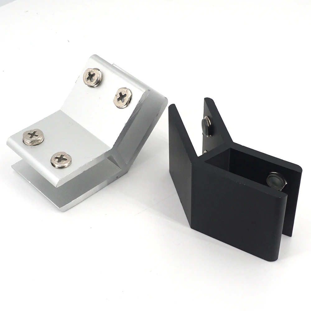 4/2PCS 유리 클램프 클립 180 ° 135 ° 90 ° 8 -12mm 보드용 학위 T 모양 십자형 브래킷 알루미늄 선반 지지 홀더