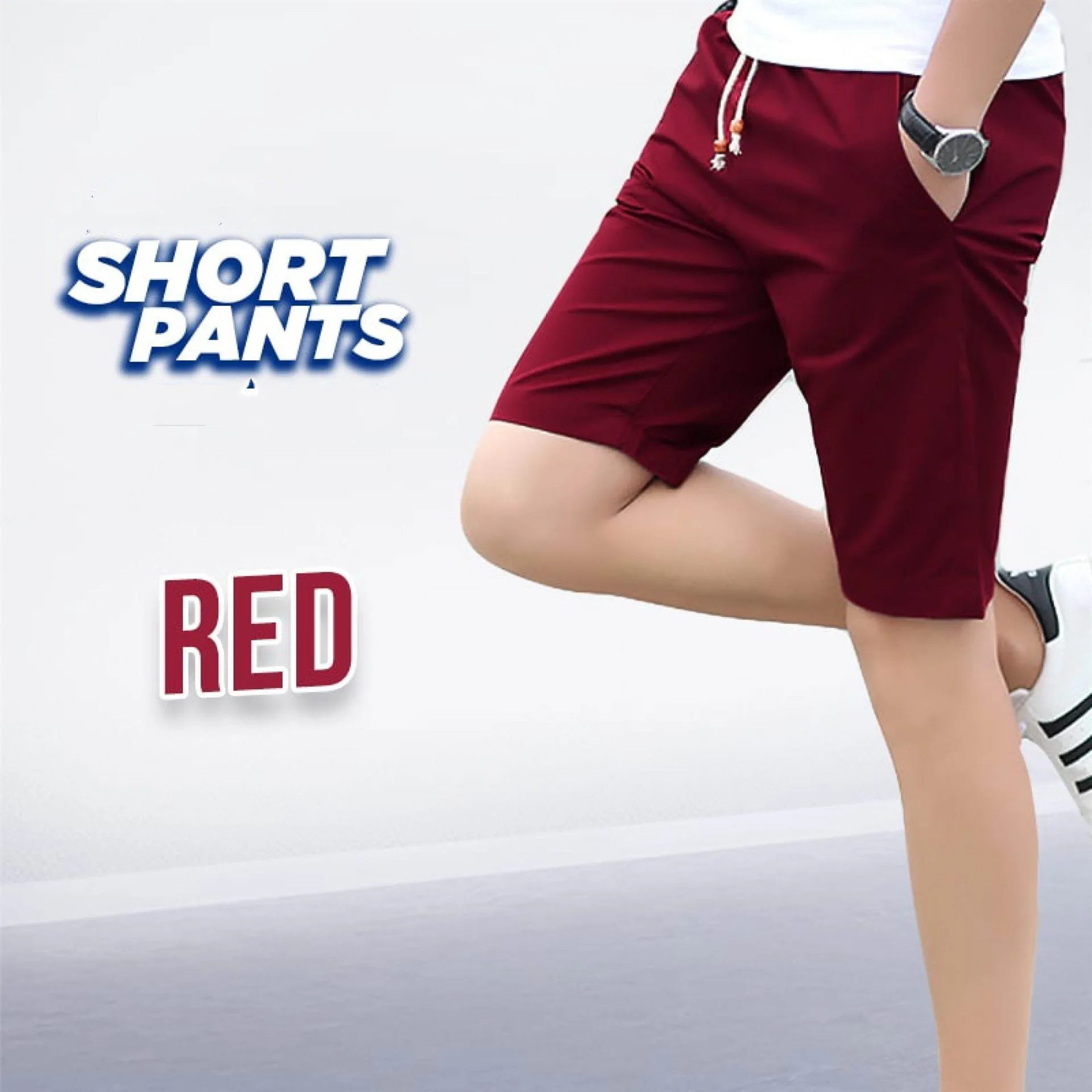 New Men's Sports Casual 3/4 Shorts With Ice Silk Lightweight Sweat-absorbing Outdoor Quick Drying Running Fitness Loose Pants