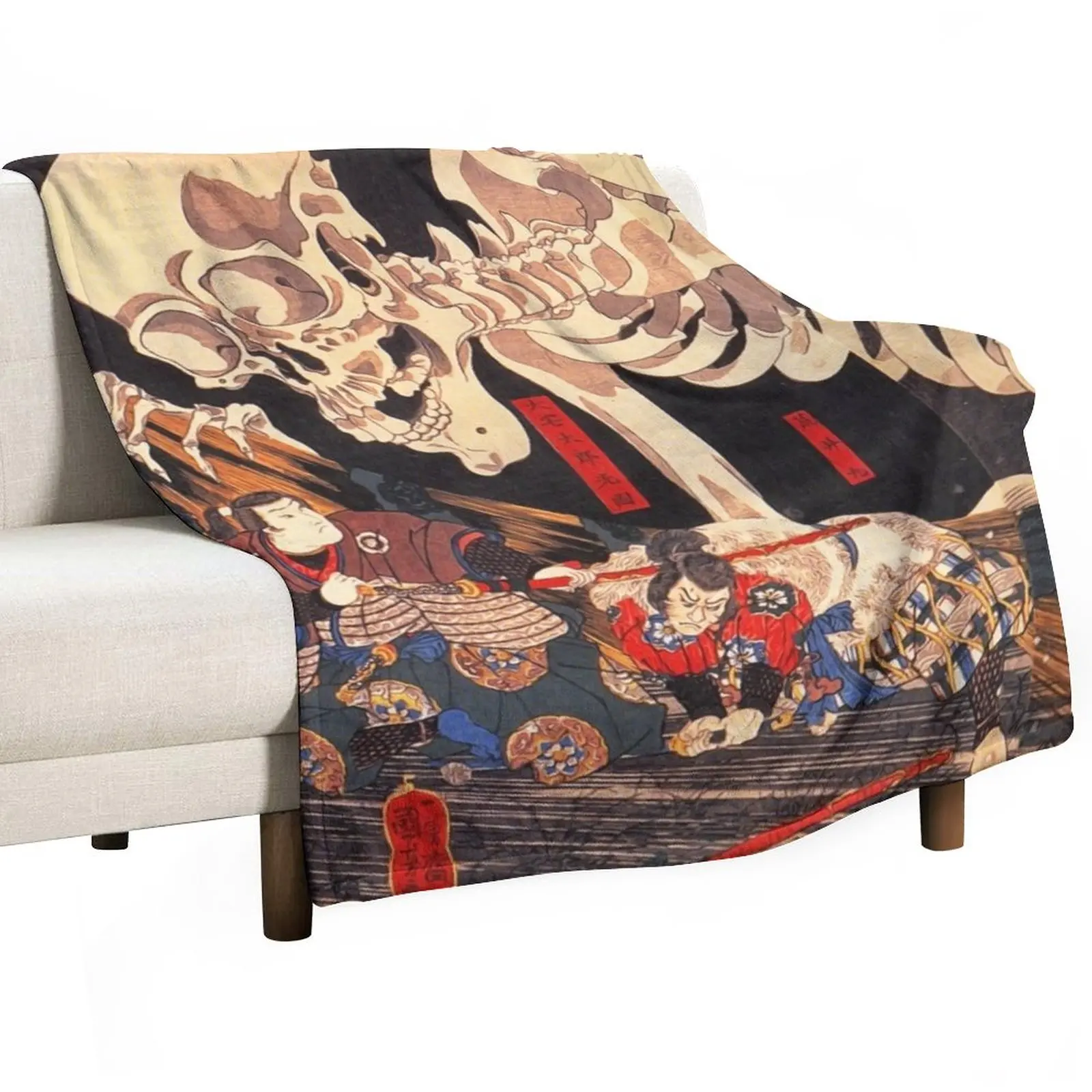 

Gashadokuro Skeleton Ghost Throw Blanket Luxury St Blanket Tourist Blanket Blanket For Decorative Sofa Loose Blanket