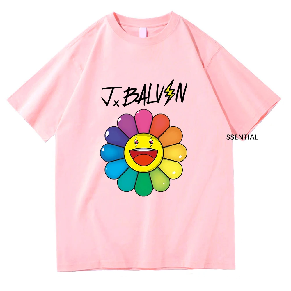 ThreeBalvin Floweres Tee Shirts Balvin Men/Women Clothing