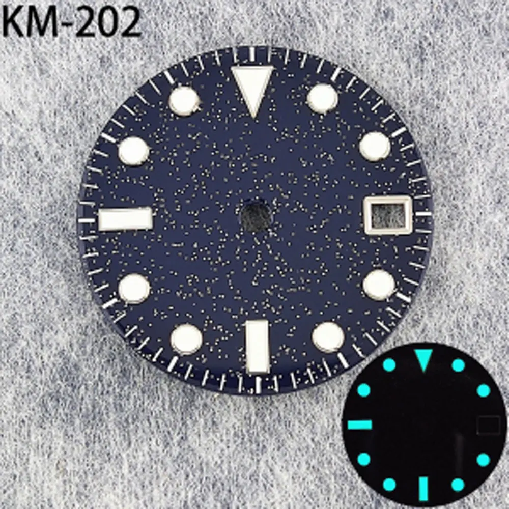 28.5mm Starry Dial Fit NH35/36 Movement C3 Blue Luminous NH35 Dial Watch Accessories