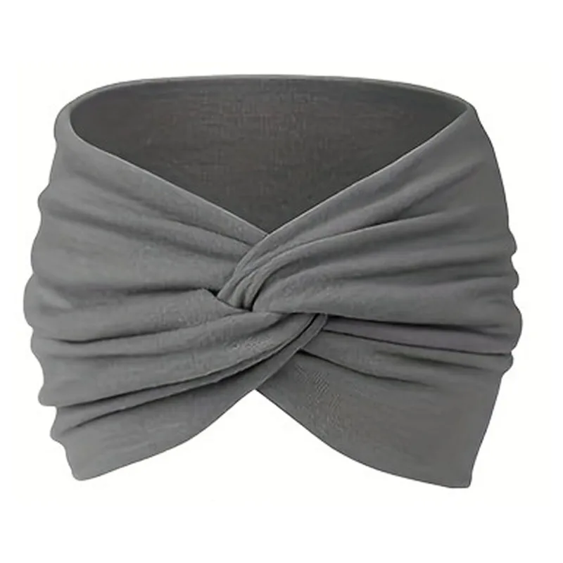 African-Inspired Wide Headband for Women – Stretchable, Non-Slip Turban Twist Hair Wrap for Sport and Workout