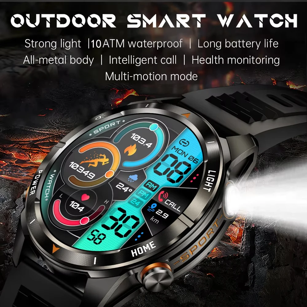 LIGE Smart Watch Men 360*360 Full Touch Screen Heart Rate Bluetooth Call Watches 3ATM Waterproof Man Smartwatch For Android iOS