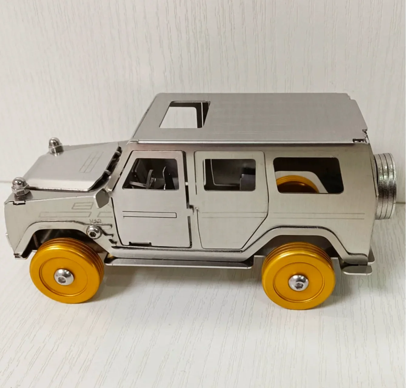 

Машинка из нержавеющей стали, механическая самодельная сборка, набор моделей автомобиля, изысканные ремесла, Креативные украшения, готовый продукт