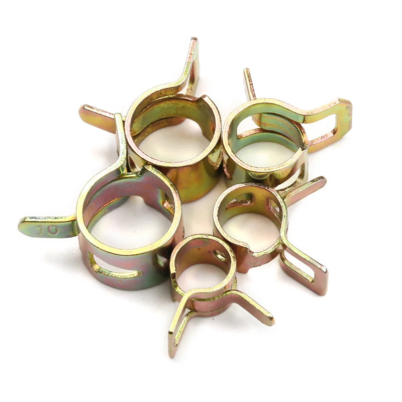 Hose clamps 75 100 155PCS Car Truck Spring Clips Fuel Oil Water Hose Clip Pipe Tube Clamp Fastener Assortment Kit
