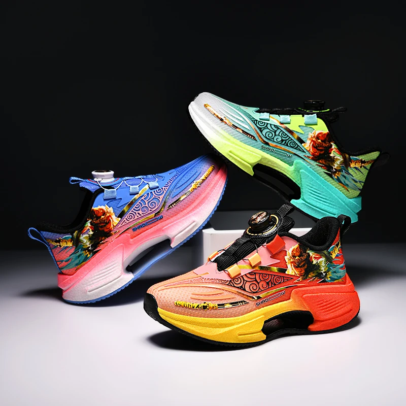 Basketball Shoes For Kids Lightweight Non-slip Breathable Mesh_voghion.com