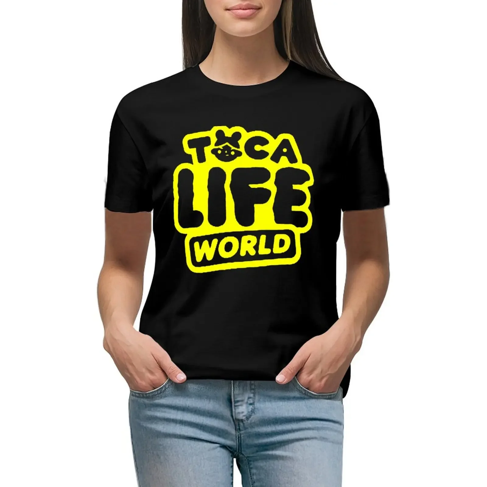 

toca world, toca life design for you BOOOOM T-shirt aesthetic clothes Female clothing Women's tops