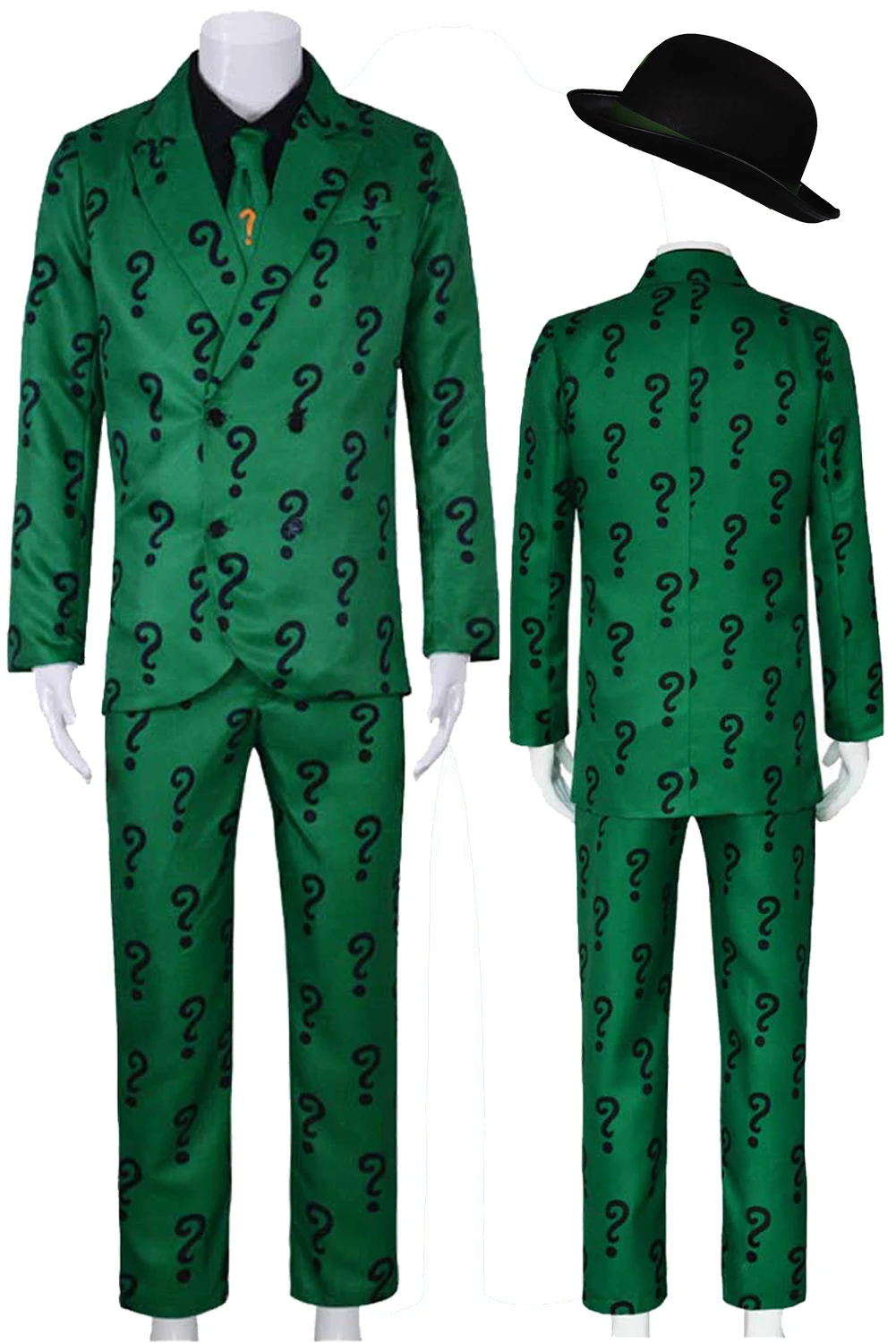 

Riddler Cosplay Fantasia Movie Super Villain Costume Disguise Adult Men Roleplay Male Fantasy Halloween Carnival Party Clothes