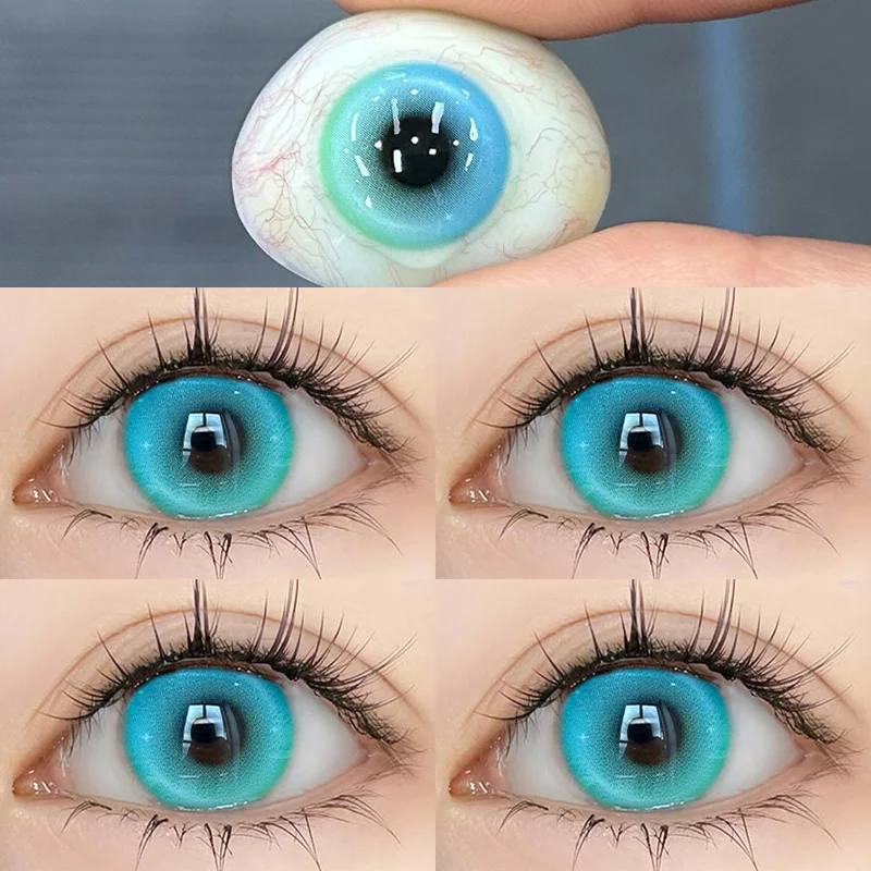 Set of 2 Natural Green Yearly Color Contact Lenses