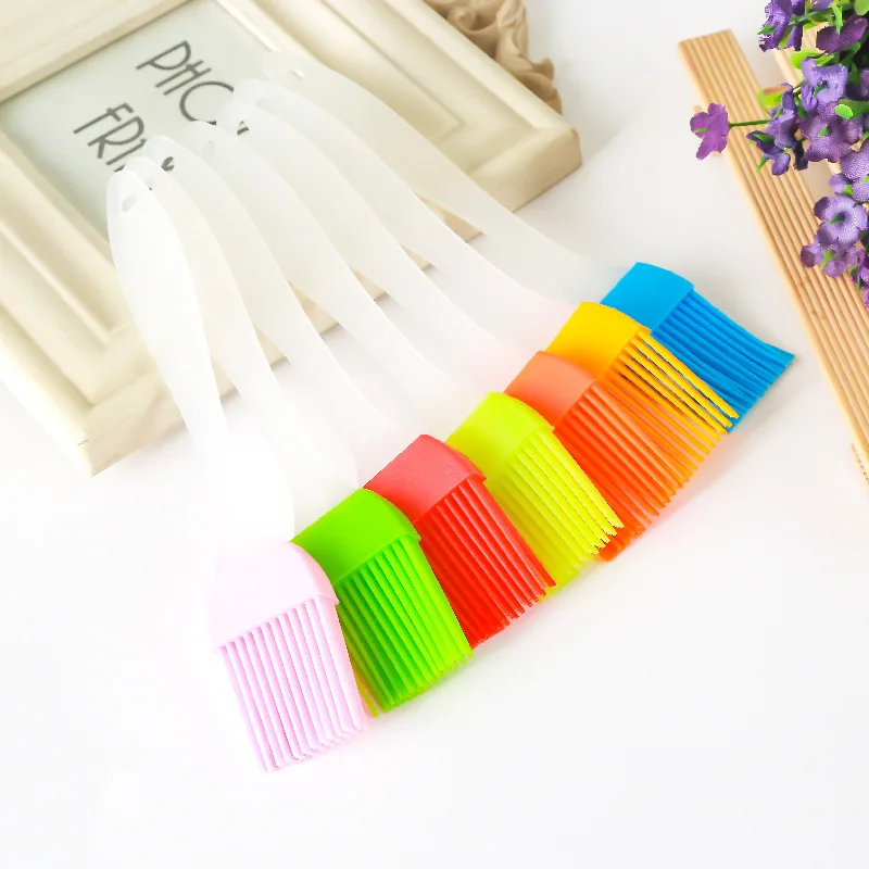 1 Pcs Portable Silicone Oil Brush Grill Oil Brushes Liquid Pastry Kitchen Baking BBQ Tool Kitchen Tools for Outdoor Camping