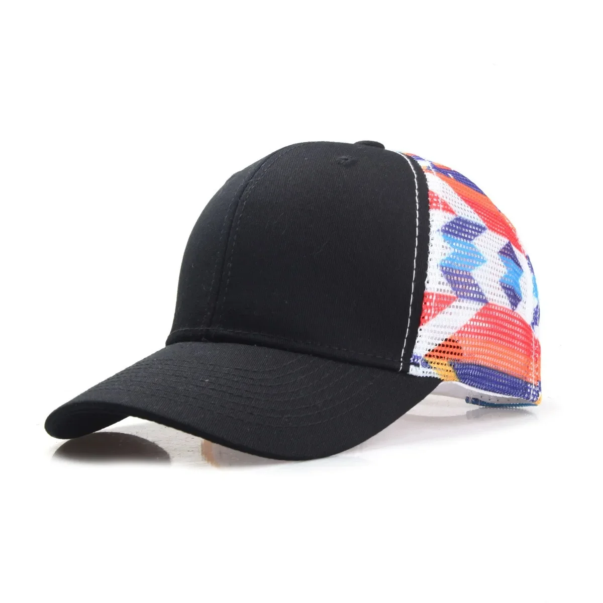 Hot Sale Unisex Mesh Cap Casual Color Cotton Baseball Cap Adjustable Summer Trucker Hats For Women Men