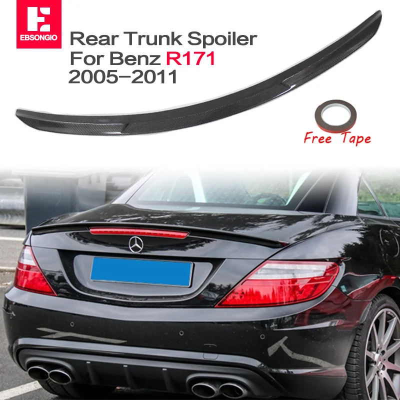 Per Mercedes R171 Benz Classe Slk R171 2005-2011 Slk200 Slk280 Slk300 Slk350 Ala Spoiler Baule Posteriore In Fibra Di Carbonio Reale