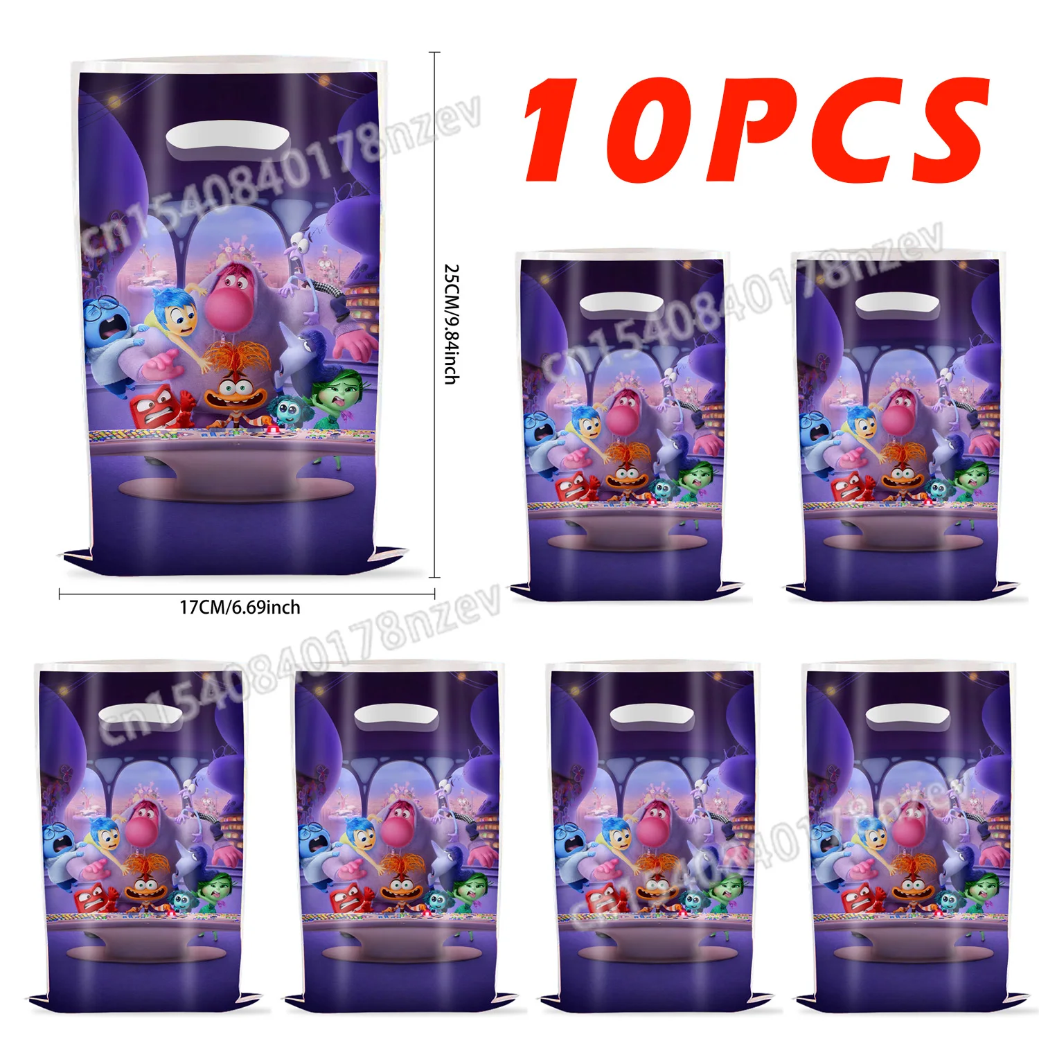 10/20/30pcs Inside Out 2 Gifts Bag Children's Birthday Party Decoration Candy Bags Cake Box Cute Cartoon Tote Bag Wholesale
