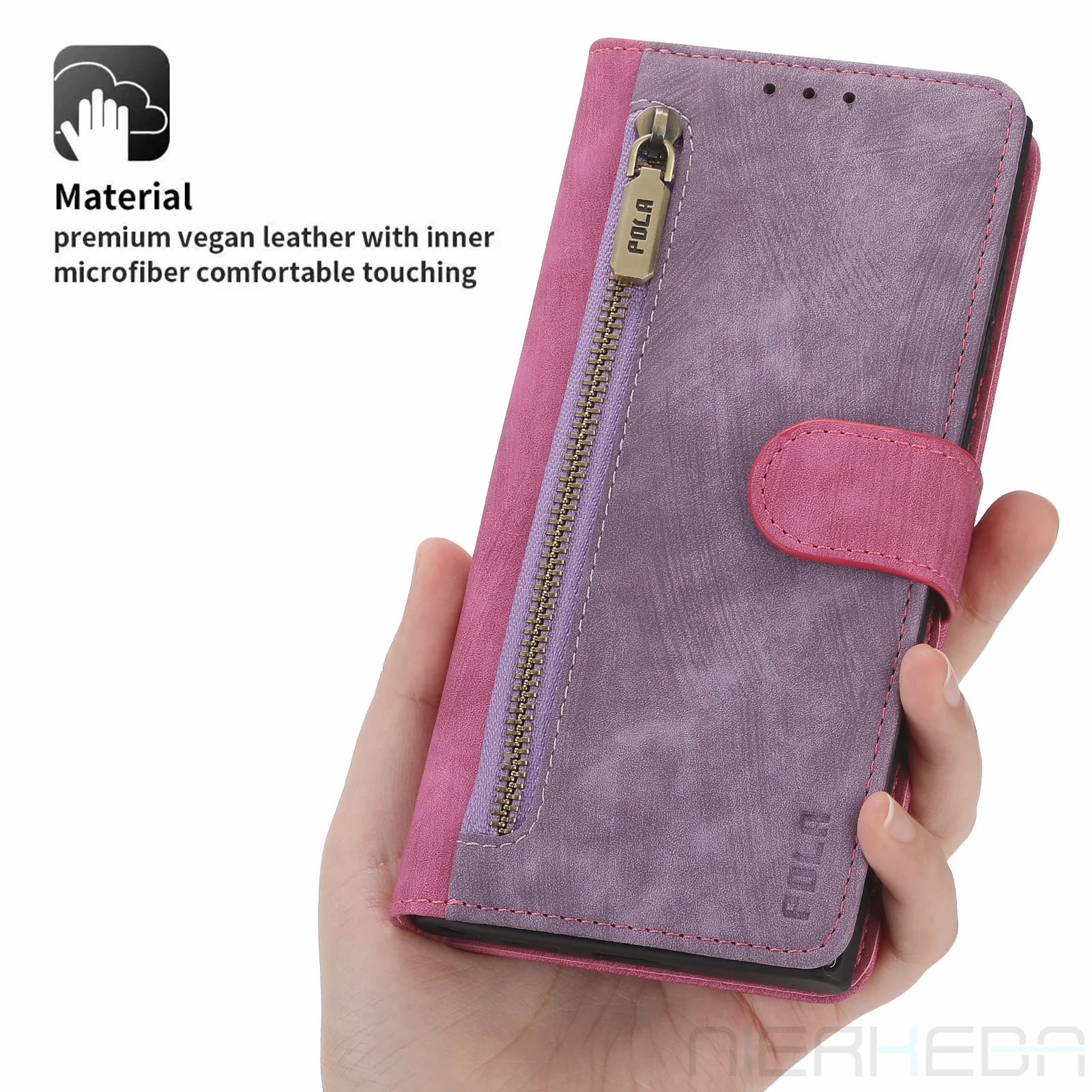 Premium Anti-Theft Brush Leather Wallet Case