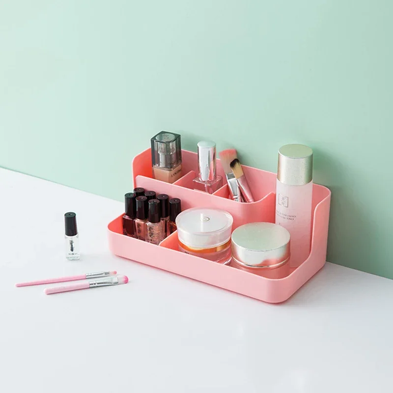 Makeup Organizer Bathroom Storage Box Cosmetic Organiser Office Desktop Make Up Jewelry Storage Box Sundries Container 6