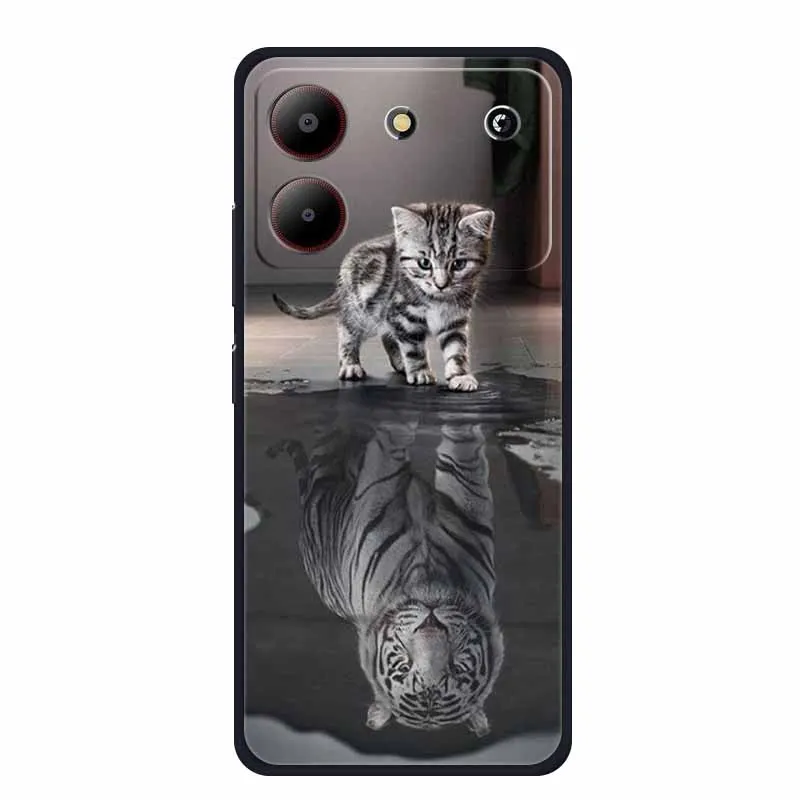 Sleek Black Silicone Soft Back Cover Case