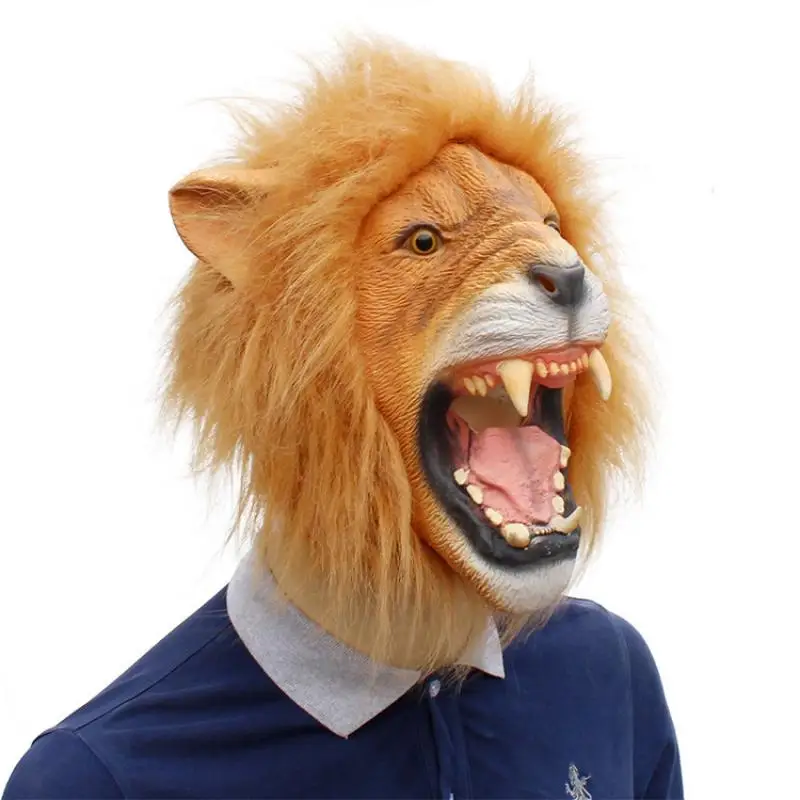 Old Lion mask Cosplay Mask Animal Cos Accessory Kid Halloween Holiday Gift Carnival Party Funny Mask Cospaly Heargear