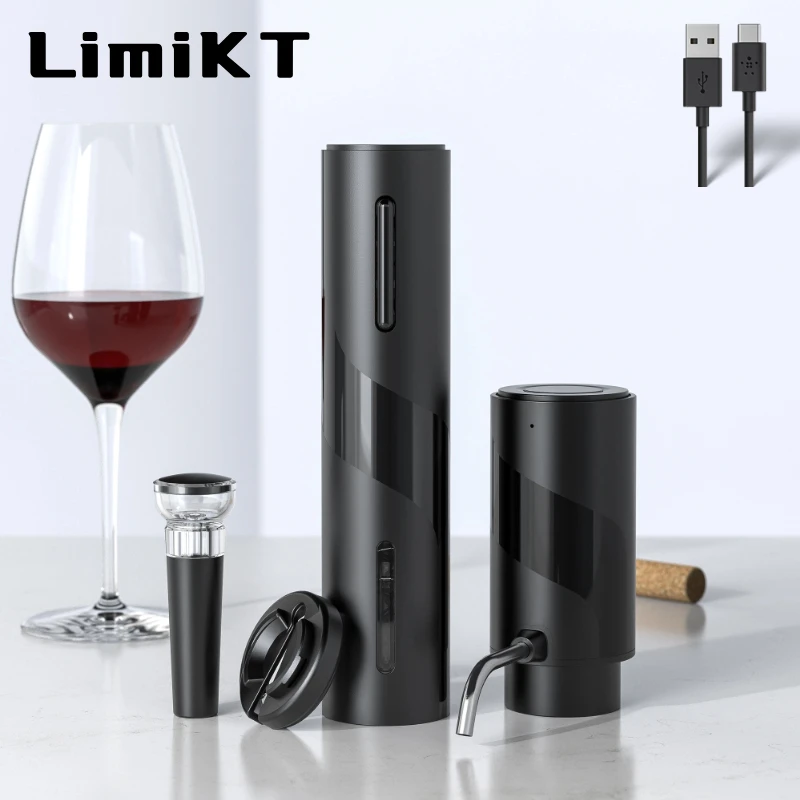 LimiKT Electric Sober Bottle Opener Set Smart Charging Sober Bottle Opener Wine Storage All-In-One Machine