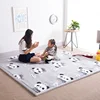 2/3CM Coral Fleece Gray Carpets Living Room Large Size Cartoon Rugs Kids Bedroom Baby Play Game Mat Panda Children Tatami Rug 1