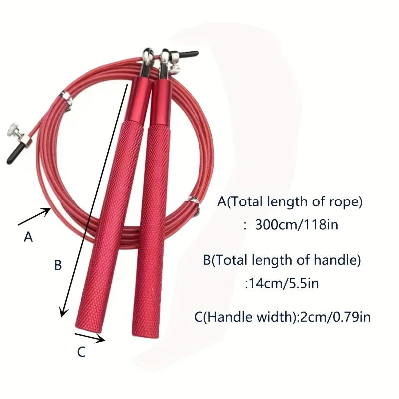 High-Speed Jump Rope With Aluminum Handles-Adjustable, -Free For Effective Workouts & Slimming