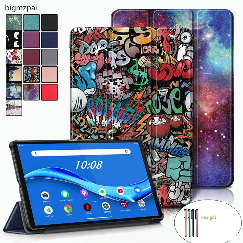 M10 plus 3rd Case TB-125 for Lenovo Tab M10 HD 2nd Gen TB-X306X TB-X505F TB-X605 Cover plus X606 Funda Stand tablet android