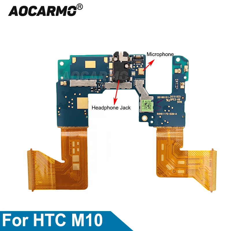 

Aocarmo For HTC M10 Headphone Headset Jack Mic Microphone Connector Small MotherBoard Connation Flex Cable Replacement Parts