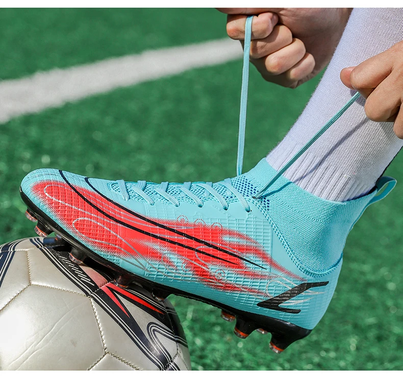 Zapatos de fútbol calidad para niños, botas de fútbol Mbappe, calzado de entrenamiento para hombre y mujer, calzado TF/AG Zapatos de fútbol para césped al aire libre antideslizantes resistentes al desgaste