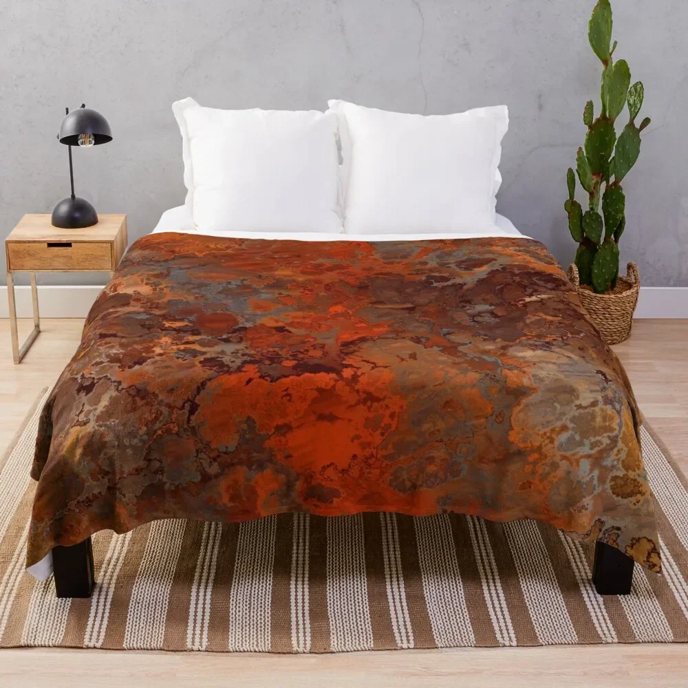 

Gold and Rust Throw Blanket warm winter manga Blankets