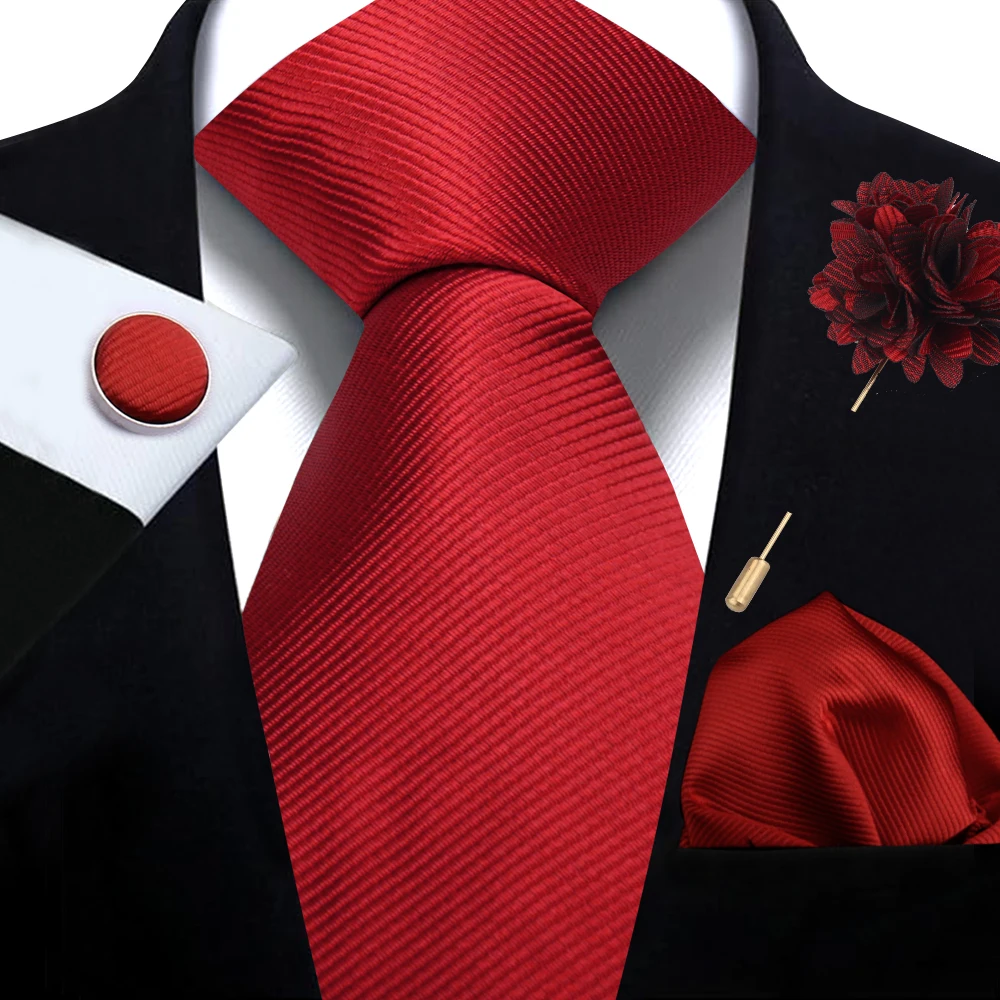 Business Ties Handkerchief Cufflink Tie clip Pin Set For Men Formal Necktie Party Wedding Accessories men accessories set