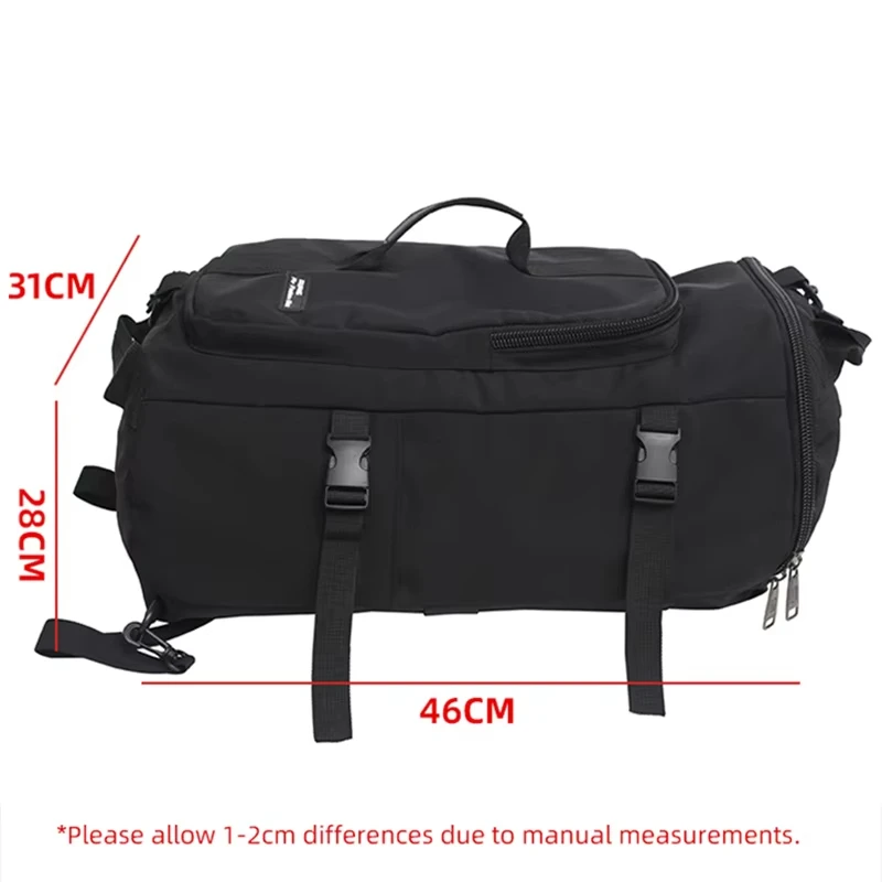 Black Nylon Gym Backpack for Men and Women Casual Outdoor Sports