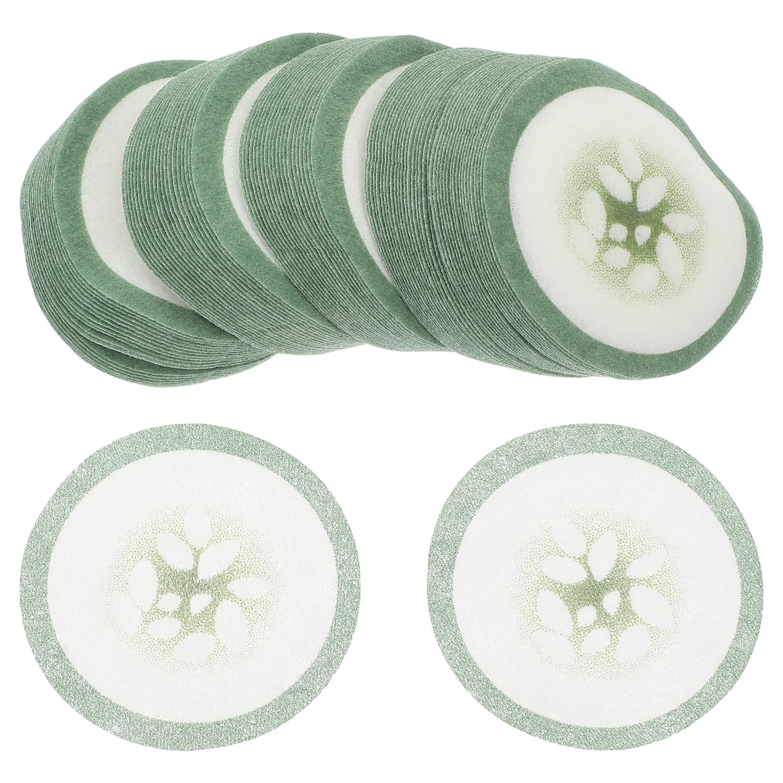 100pcs Disposable Eye Pads Green Cucumber Print Eye Patches Moisturizing Film Paper DIY Skin Care Sheet Beautifying Cover