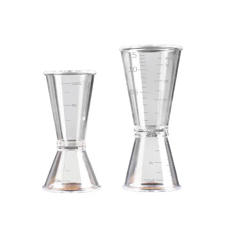 10/20ml or 20/40ml Cocktail Shaker Measuring Jigger Stainless Steel Measuring Cups Kitchen Bar Tool Scale Beverage Alcohol Gadget