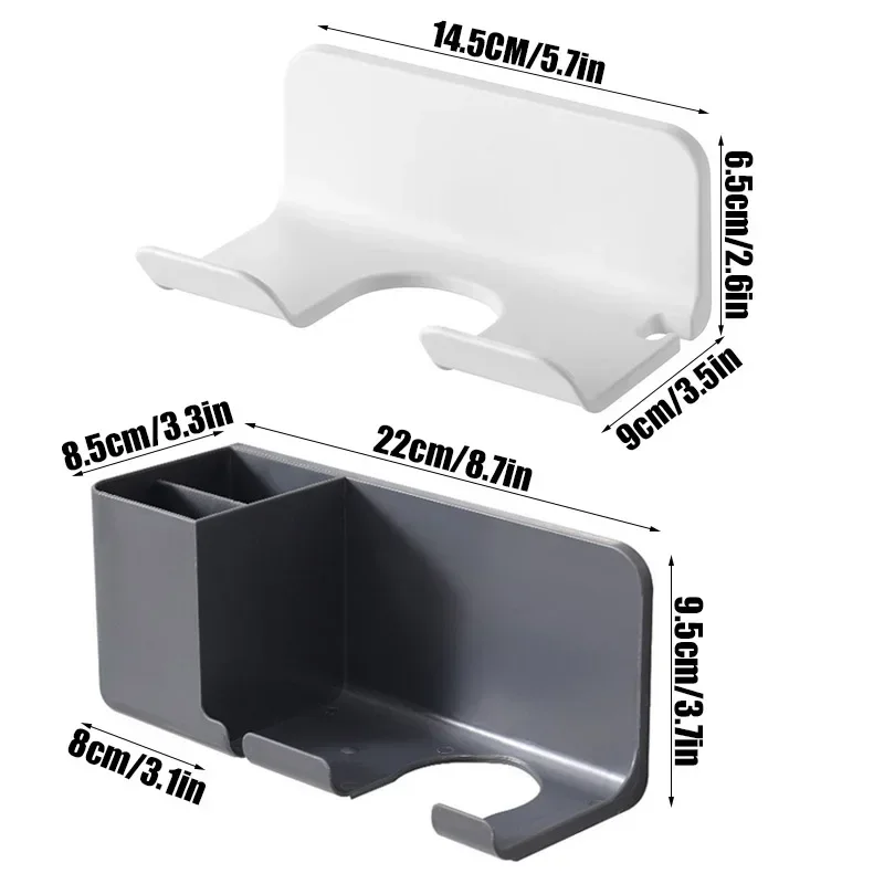 Hair Dryer Holder Wall Mounted Hair Straightener Stand Bathroom Organizer Shelves hair dryer holder hair tool holder