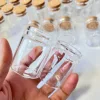 12/18/24/36/48 Pcs 30ml Small Glass Bottle Cork Tiny Glass Jars Clear Mini Containers DIY Home Decor Wishing Bottles 5